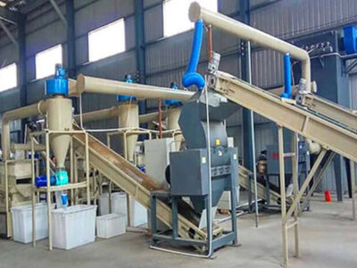 Waste capacitor crushing and recycling